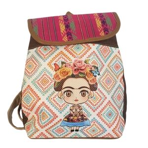 Frida Kahlo Colorful Patterned Backpack